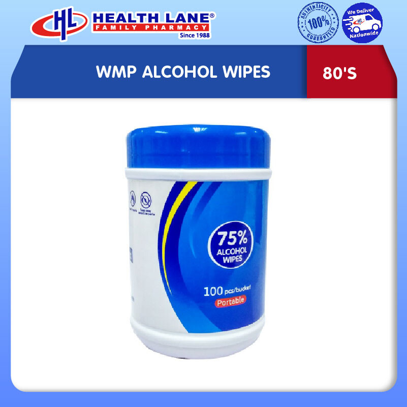 WMP ALCOHOL WIPES (80'S)
